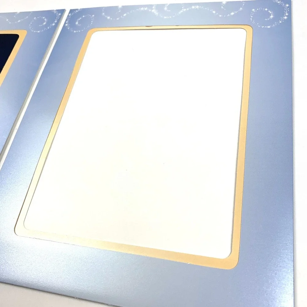 WDW Magic Kingdom Cinderellas Royal Table‎ Photo Folder Frame Night Castle Blue